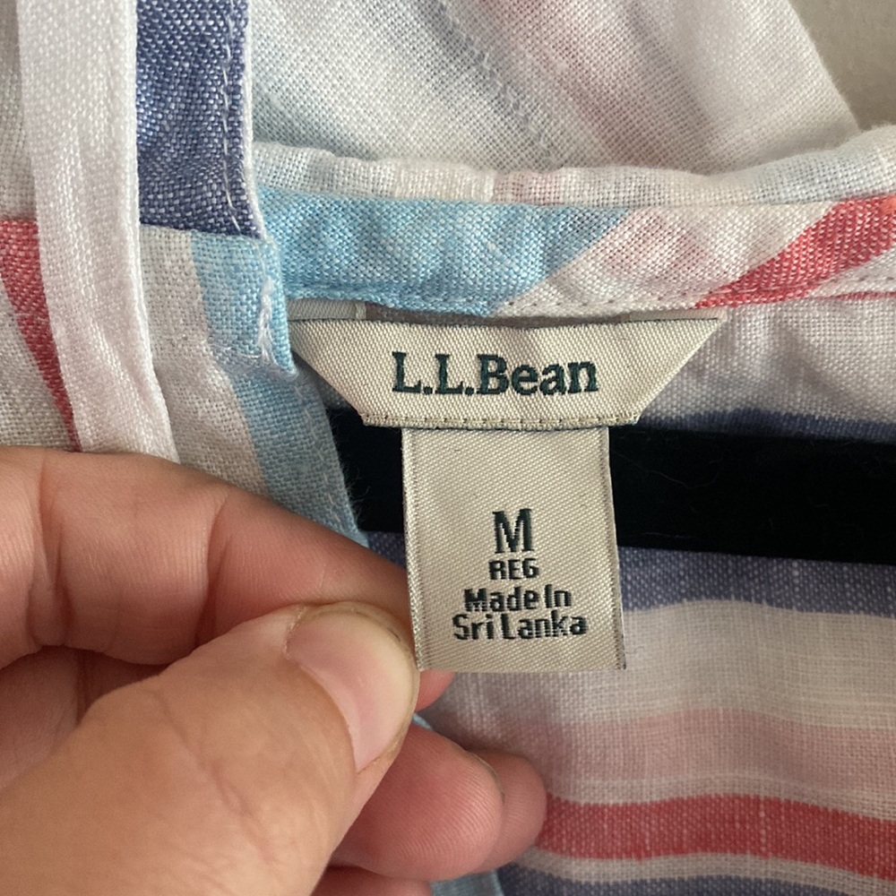 LL bean • 100% linen striped top - Picture 4 of 6